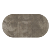 Floorpassion Ross 21 - Uniek hoogpolig ovaal vloerkleed in grijze kleurstelling