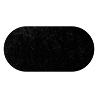 Floorpassion Ross 25 - Uniek hoogpolig ovaal vloerkleed in zwarte kleursamenstelling