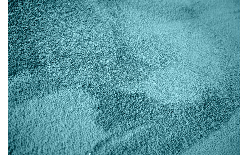 Frisco 32 - Zacht effen vloerkleed in turquoise