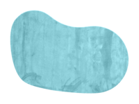 Vloerkleed in Organische Vorm in de kleur Turquoise - Lunar 32