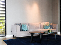 Frisco 35 - Zacht effen vloerkleed in dark blue