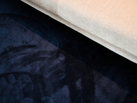 Frisco 35 - Zacht effen vloerkleed in dark blue