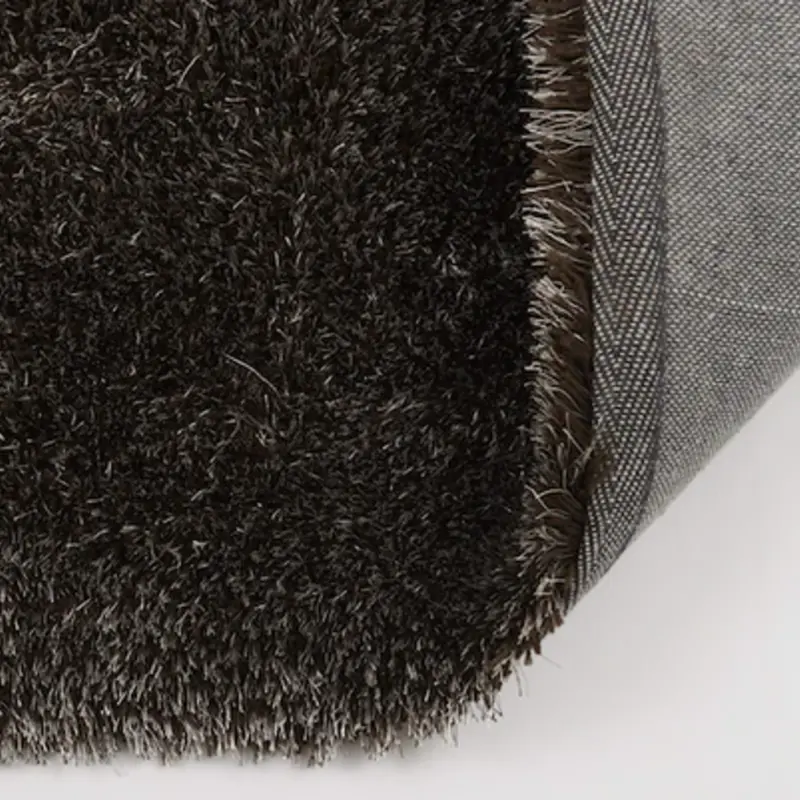 Ross 18 - Prachtig hoogpolig ovaal vloerkleed in bruin/grijze kleurensamenstelling