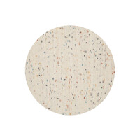 Frans Molenaar Beach Life 95 - Rond Wollen vloerkleed in Multi/Witte kleurstelling