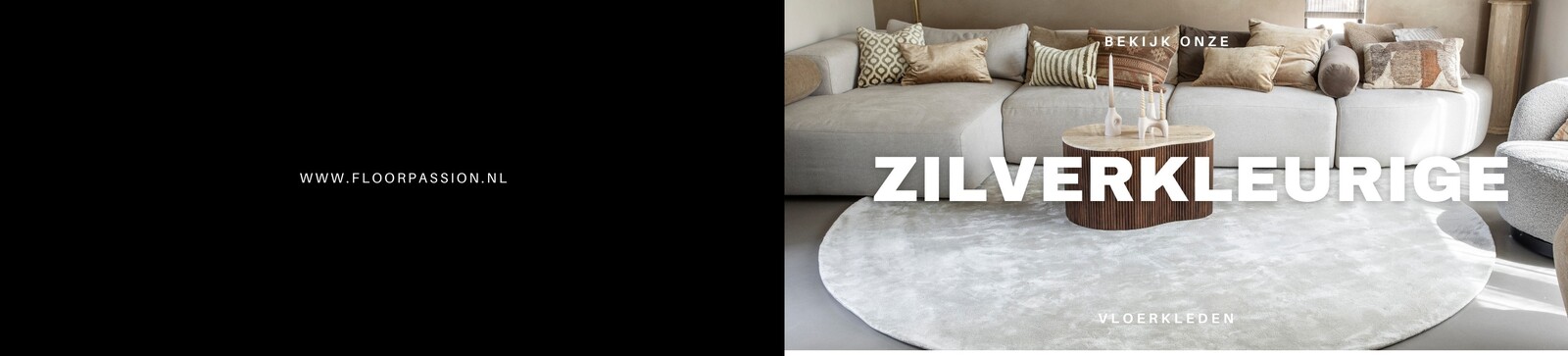 Zilverkleurige vloerkleden