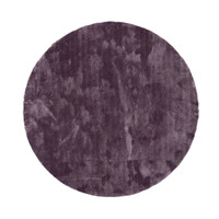 Floorpassion Sandro 43 - Rond hoogpolig vloerkleed in Licht Paars