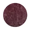 Floorpassion Sandro 48 - Rond hoogpolig vloerkleed in Paars