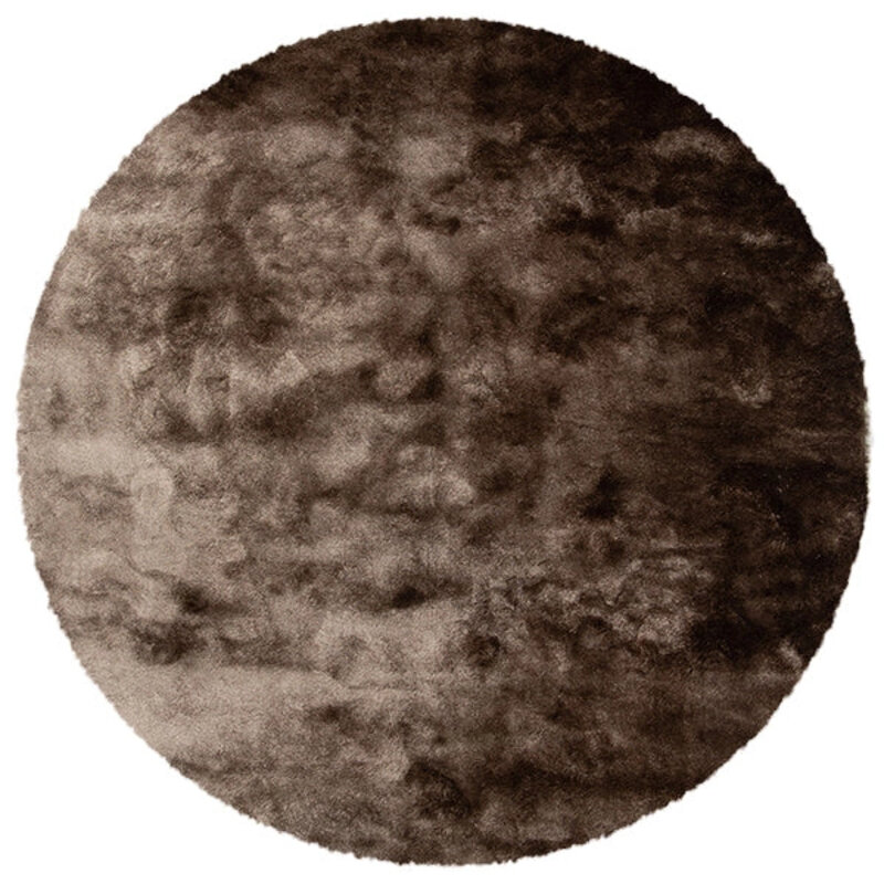 Reef 17 - Hoogpolig Rond vloerkleed in Taupe kleur