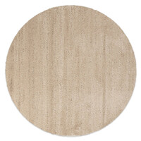 Floorpassion Amerie 14 - Rond Hoogpolig vloerkleed in Beige