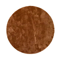 Floorpassion Sandro 16 - Rond hoogpolig vloerkleed in Lichtbruin