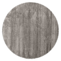 Floorpassion Amerie 23 -  Rond Hoogpolig vloerkleed in Donkergrijs met Lichtgrijs