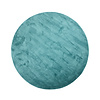 Floorpassion Frisco 32 - Rond effen vloerkleed in turquoise