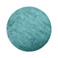 Floorpassion Frisco 32 - Rond effen vloerkleed in turquoise