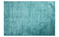 Frisco 32 - Zacht effen vloerkleed in turquoise