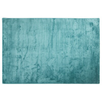 Floorpassion Frisco 32 - Zacht effen vloerkleed in turquoise