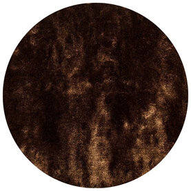 Floorpassion Reef 18 - Rond Velours Vloerkleed Donkerbruin