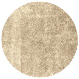 Floorpassion Reef 12 - Hoogpolig Rond vloerkleed in Crème kleur