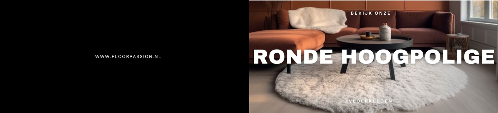 Ronde hoogpolige vloerkleden