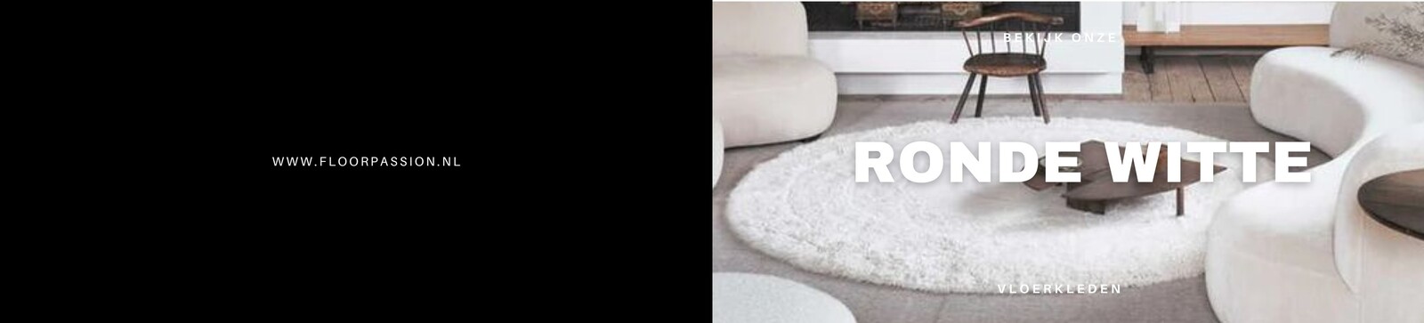 Rond vloerkleed wit