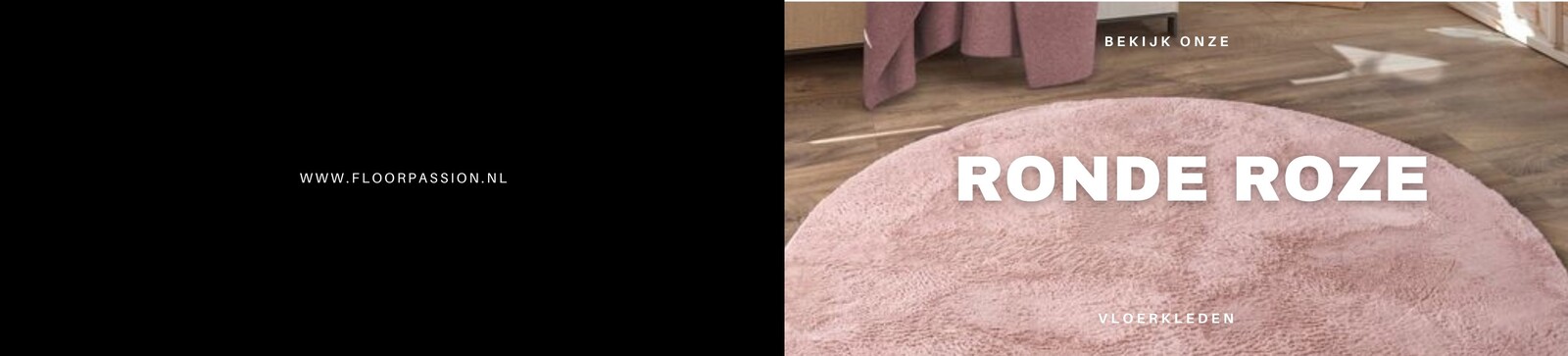 Rond vloerkleed roze