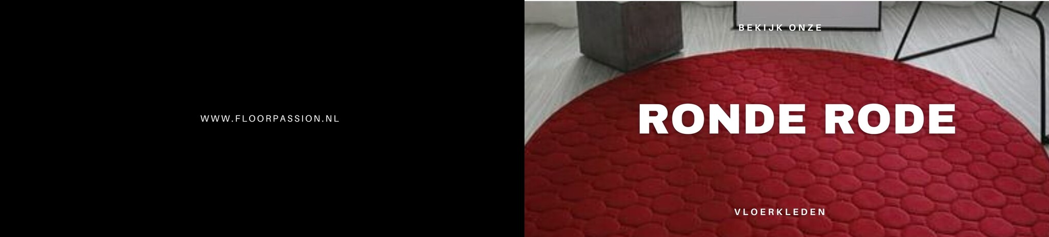 Rond rood vloerkleed