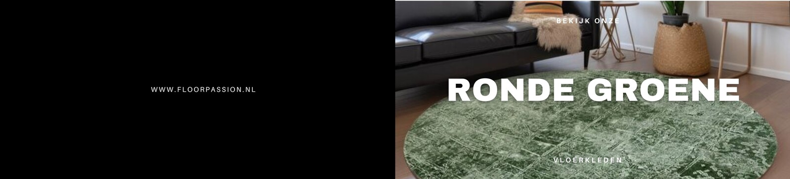 Rond vloerkleed groen