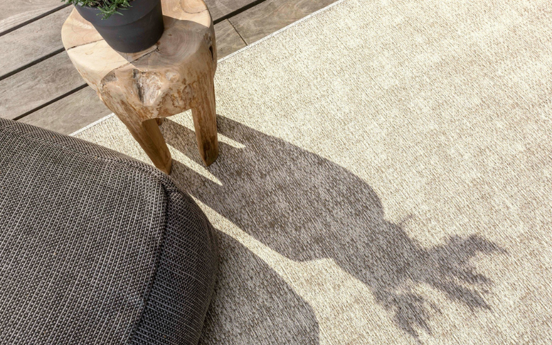 Vloerkleed Barra in buitenruimte close-up