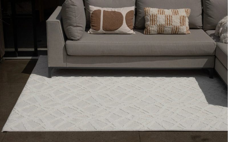 Vloerkleed Soleil in buitenruimte