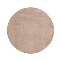 Floorpassion Liv 13 - Rond hoogpolig vloerkleed in Beige