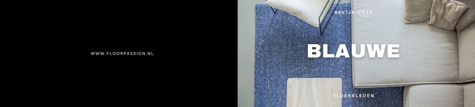 Blauwe vloerkleden