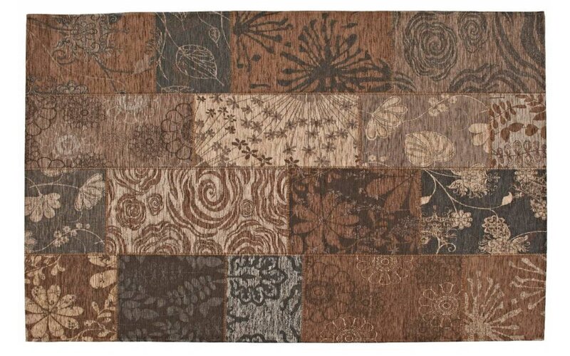 Chatel 17 - Prachtig patchwork vloerkleed in grijze kleuren
