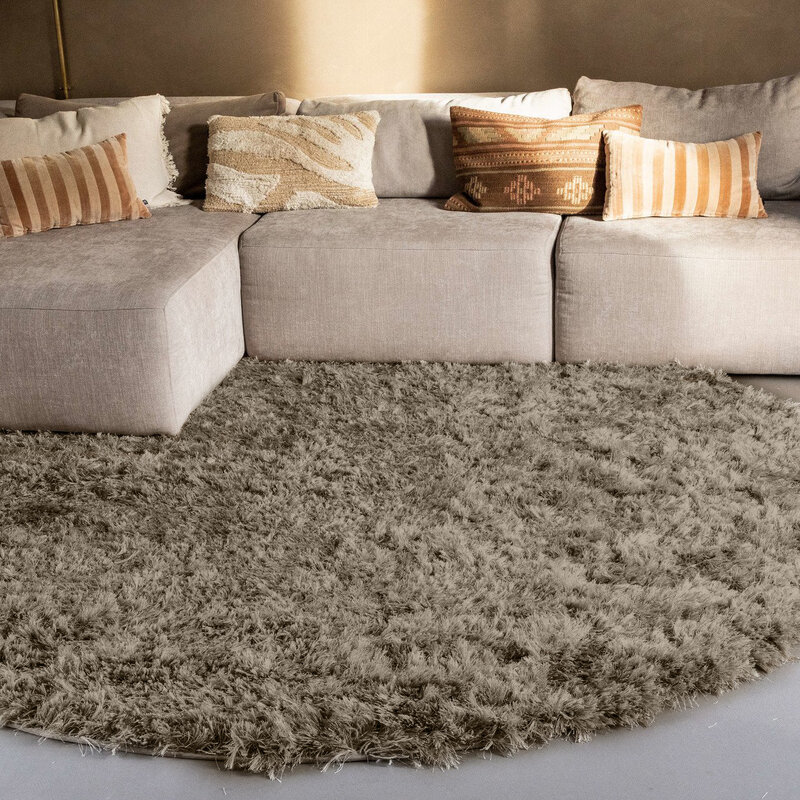 Groot rond hoogpolig vloerkleed - Dime 53