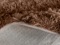 Dime 15- Rond Hoogpolig velours vloerkleed in Karamel