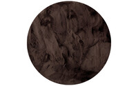 Hampton Espressobruin 18 - Rond hoogpolig vloerkleed