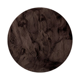 Fred van Leer Hampton Espressobruin 18 - Rond hoogpolig vloerkleed
