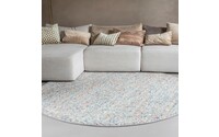 Beach Life 95 - Rond Wollen vloerkleed in Grijs/Multi kleurstelling