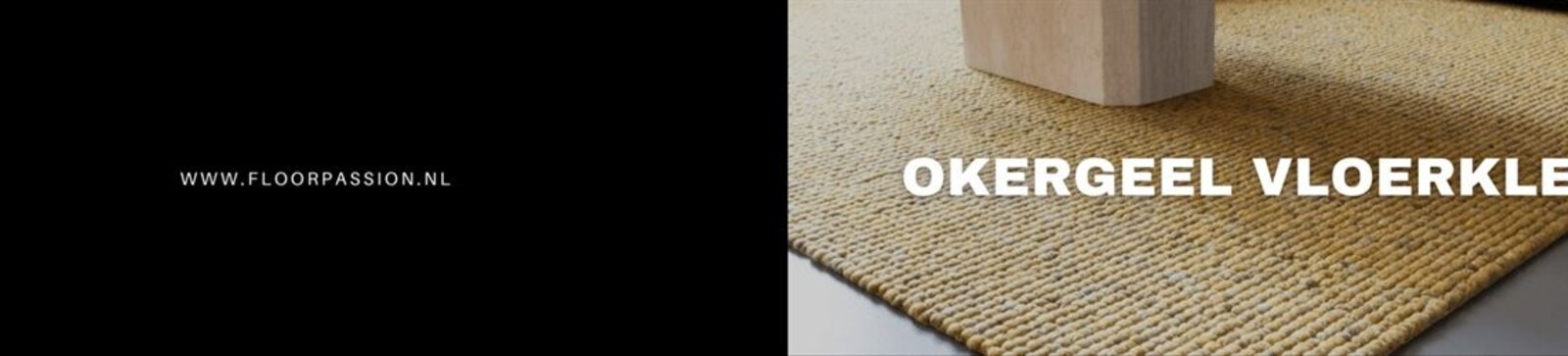 Okergeel vloerkleed