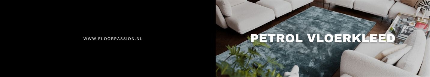 Petrol vloerkleed