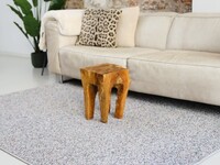 Natural Life 95 - Grijze basic met Multi color - Vloerkleed wollen look met noppenstructuur