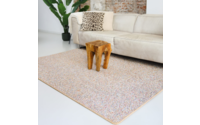Natural Life 65 - Okergele basiskleur met Multi color - Vloerkleed wollen look met noppenstructuur