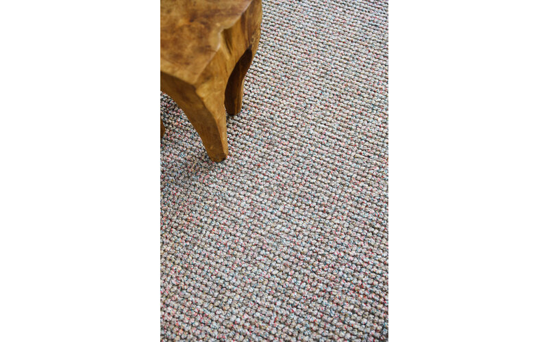 Natural Life 93 - Beige basic met Multi color - Vloerkleed wollen look met noppenstructuur