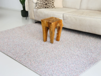 Natural Life 93 - Beige basic met Multi color - Vloerkleed wollen look met noppenstructuur