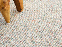Natural Life 99 - Witte basic met Multi color - Vloerkleed wollen look met noppenstructuur