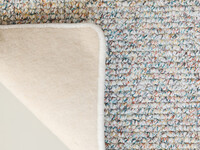 Natural Life 99 - Witte basic met Multi color - Vloerkleed wollen look met noppenstructuur
