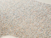 Natural Life 99 - Witte basic met Multi color - Vloerkleed wollen look met noppenstructuur
