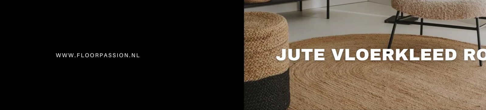 Jute vloerkleed rond
