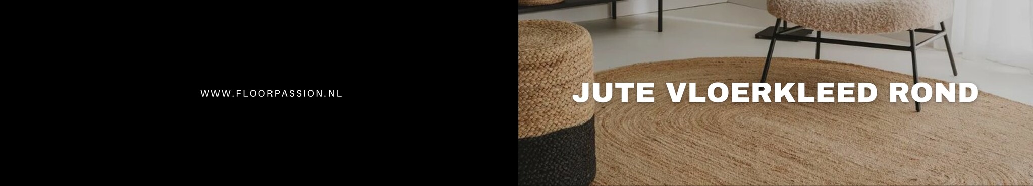 Jute vloerkleed rond