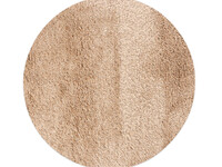 Dime 12- Rond Hoogpolig vloerkleed in Beige/Zand