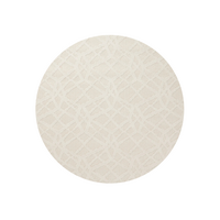 Floorpassion Prestige 10 - Laagpolig rond outdoor vloerkleed in witte kleurstelling