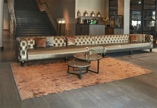 vintage vloerkleed op vloerverwarming